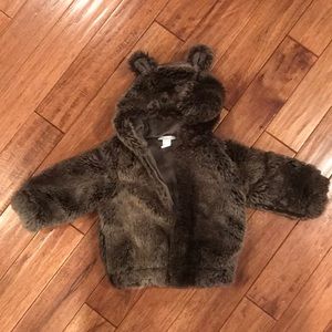 Restoration Hardware brown bear fur coat  2-3Y